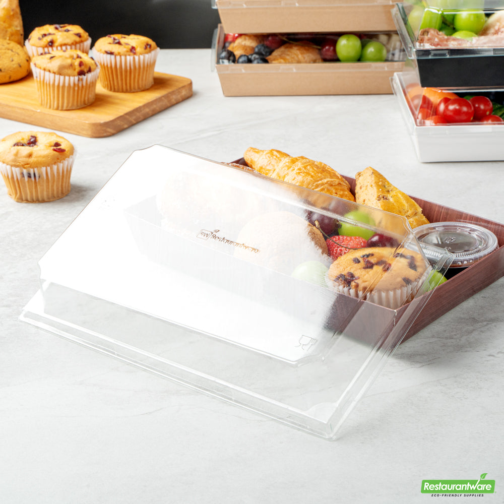 Wholesale Restaurantware Matsuri Vision Clear Plastic Lid - Fits Large Sushi Tray- Bulk