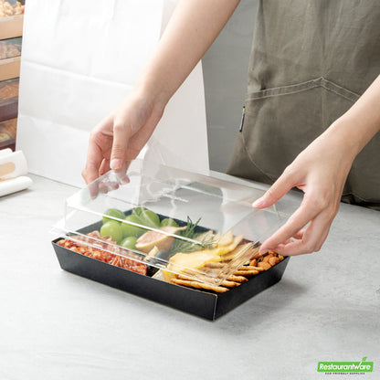Wholesale Restaurantware Matsuri Vision Clear Plastic Lid - Fits Large Sushi Tray- Bulk