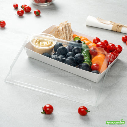 Wholesale Restaurantware Matsuri Vision Clear Plastic Lid - Fits Large Sushi Tray- Bulk