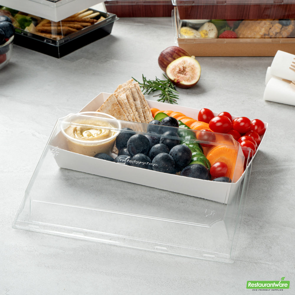 Wholesale Restaurantware Matsuri Vision Clear Plastic Lid - Fits Large Sushi Tray- Bulk