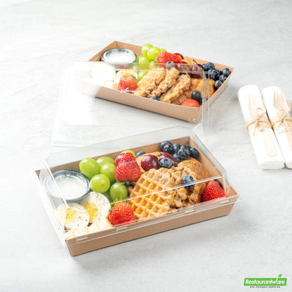 Wholesale Restaurantware Matsuri Vision Clear Plastic Lid - Fits Large Sushi Tray- Bulk