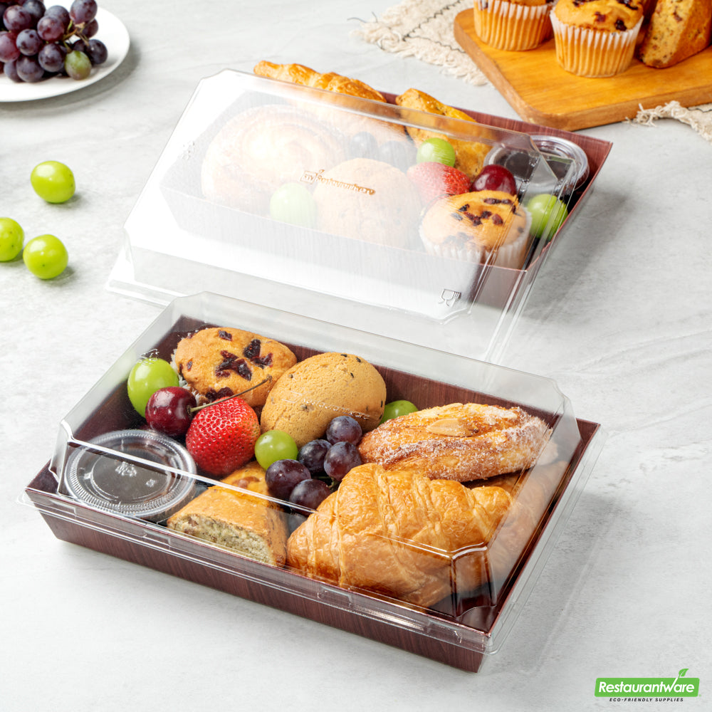 Wholesale Restaurantware Matsuri Vision Clear Plastic Lid - Fits Large Sushi Tray- Bulk