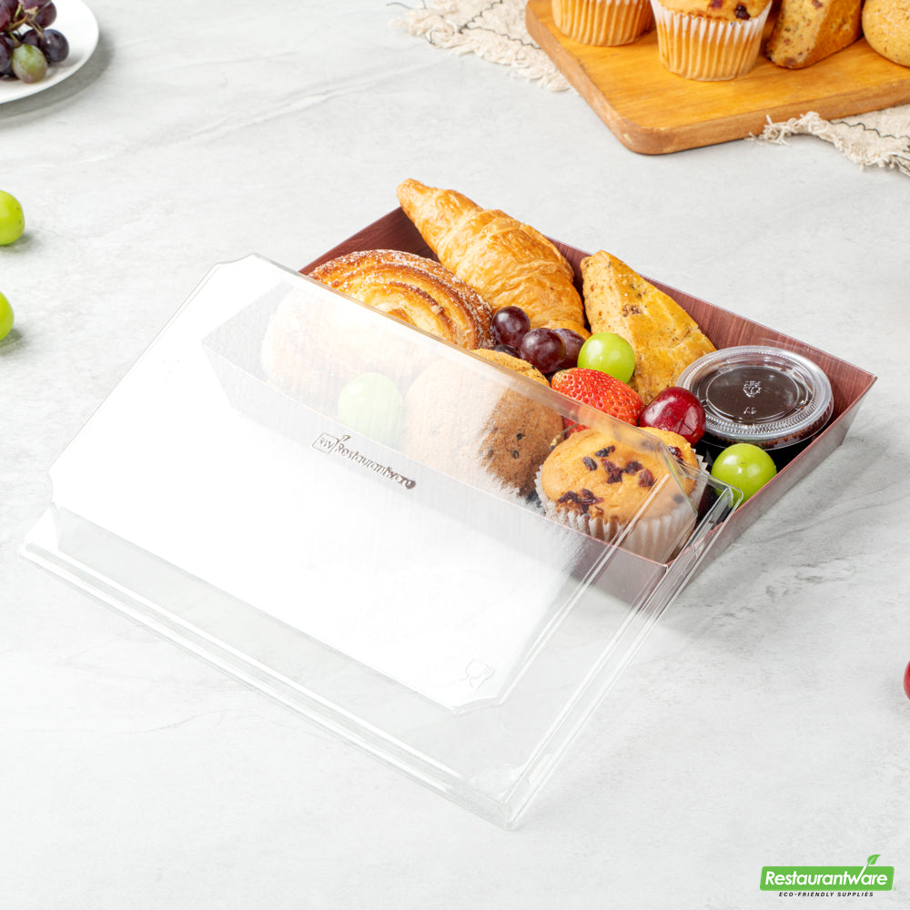 Wholesale Restaurantware Matsuri Vision Clear Plastic Lid - Fits Large Sushi Tray- Bulk