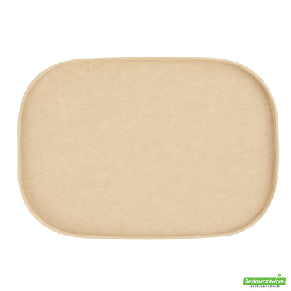 Wholesale Restaurantware Bio Tek Oval Kraft Paper Lid - Fits Serving Container- Bulk