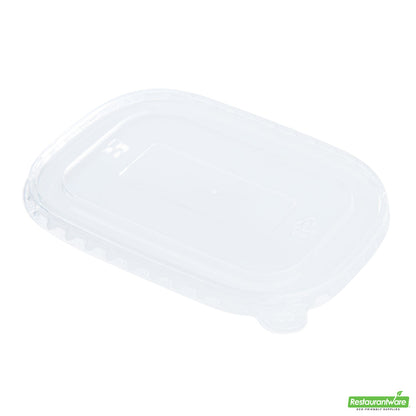 Wholesale Restaurantware Bio Tek Oval Clear Plastic Lid - Fits Serving Container- Bulk