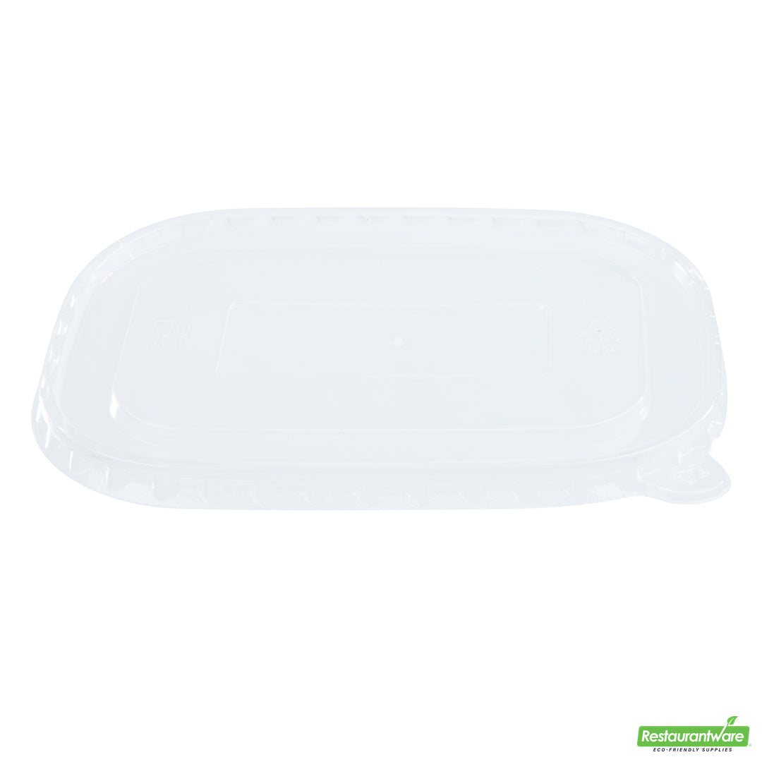 Wholesale Restaurantware Bio Tek Oval Clear Plastic Lid - Fits Serving Container- Bulk