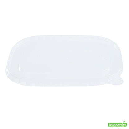 Wholesale Restaurantware Bio Tek Oval Clear Plastic Lid - Fits Serving Container- Bulk