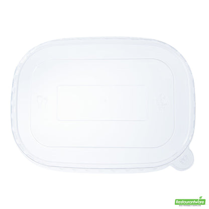 Wholesale Restaurantware Bio Tek Oval Clear Plastic Lid - Fits Serving Container- Bulk