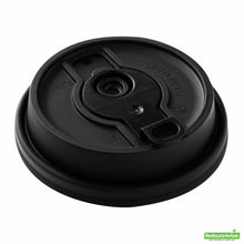Wholesale Restaurantware Restpresso Black Plastic 2-in-1 Straw or Sippy Coffee Cup Lid - with Detachable Double Plug, Fits 8, 12, 16 and 20 oz- Bulk