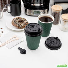 Wholesale Restaurantware Restpresso Black Plastic 2-in-1 Straw or Sippy Coffee Cup Lid - with Detachable Double Plug, Fits 8, 12, 16 and 20 oz- Bulk