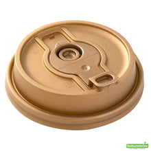 Wholesale Restaurantware Restpresso Gold Plastic 2-in-1 Straw or Sippy Coffee Cup Lid - with Detachable Double Plug, Fits 8, 12, 16 and 20 oz- Bulk
