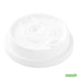Wholesale Restaurantware Restpresso White Plastic 2-in-1 Straw or Sippy Coffee Cup Lid - with Detachable Double Plug, Fits 8, 12, 16 and 20 oz- Bulk