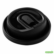 Wholesale Restaurantware Restpresso Black Plastic Coffee Cup Lid - with Detachable Plug, Fits 8, 12, 16 and 20 Oz- Bulk