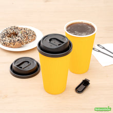 Wholesale Restaurantware Restpresso Black Plastic Coffee Cup Lid - with Detachable Plug, Fits 8, 12, 16 and 20 Oz- Bulk