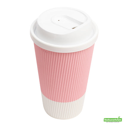 Wholesale Restaurantware Restpresso White Plastic Coffee Cup Lid - with Detachable Plug, Fits 8, 12, 16 and 20 Oz- Bulk