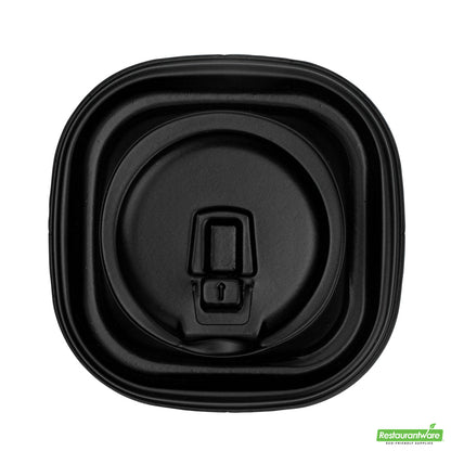 Wholesale Restaurantware Hip 2 Be Square Black Plastic Sippy Cup Lid - Fits 12, 16 and 22 oz- Bulk