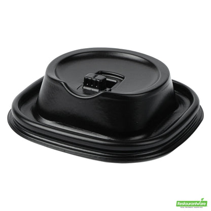 Wholesale Restaurantware Hip 2 Be Square Black Plastic Sippy Cup Lid - Fits 12, 16 and 22 oz- Bulk