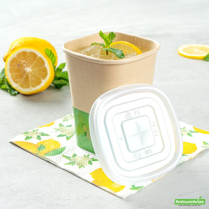 Wholesale Restaurantware Hip 2 Be Square Frosted Plastic Straw Lid - Fits 12, 16 and 22 oz- Bulk