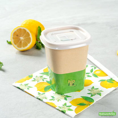Wholesale Restaurantware Hip 2 Be Square Frosted Plastic Straw Lid - Fits 12, 16 and 22 oz- Bulk