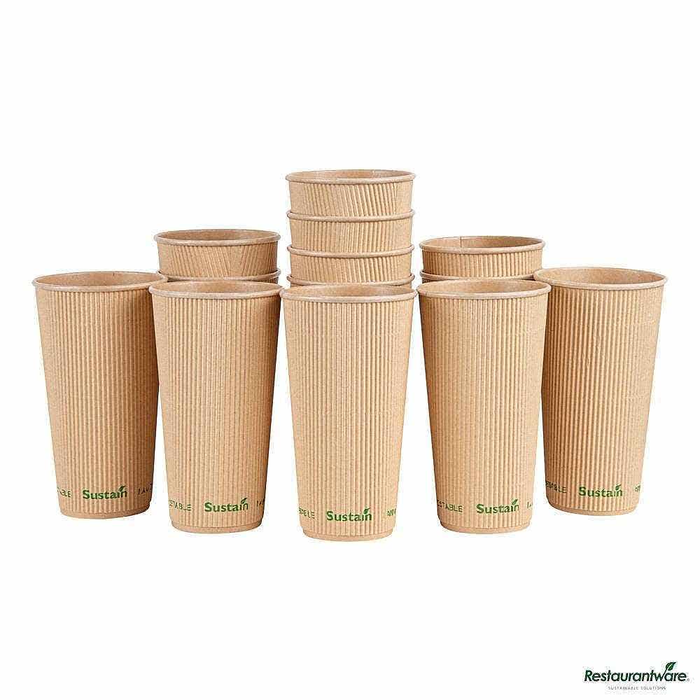 Wholesale Restaurantware Sustain 20 Oz Kraft Paper Coffee Cup 10 ct- Bulk