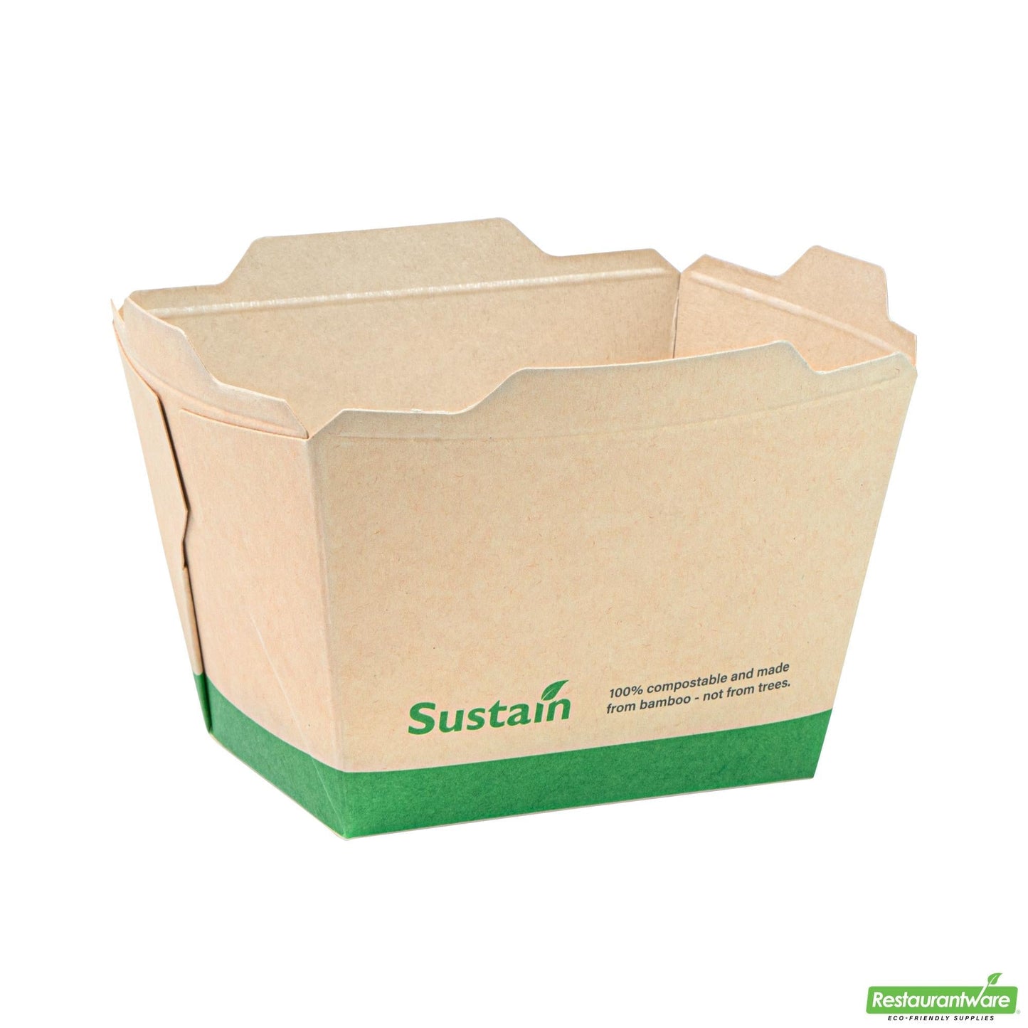 Wholesale Restaurantware 17 Oz Bamboo Paper Small Click Lock Container- Bulk