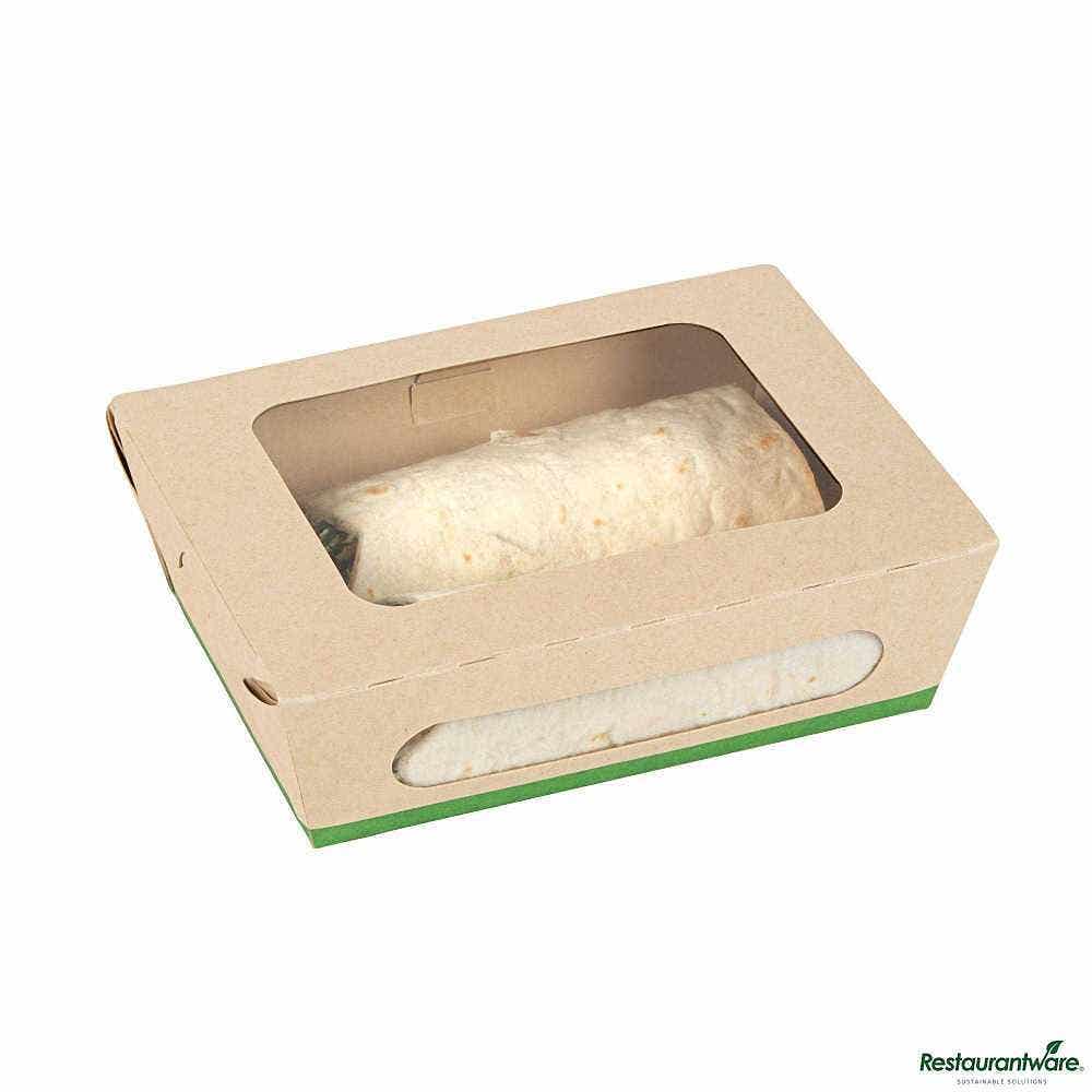 Wholesale Restaurantware Sustain 28 Oz Bamboo Paper Small Bio Take Out Container 50 ct- Bulk