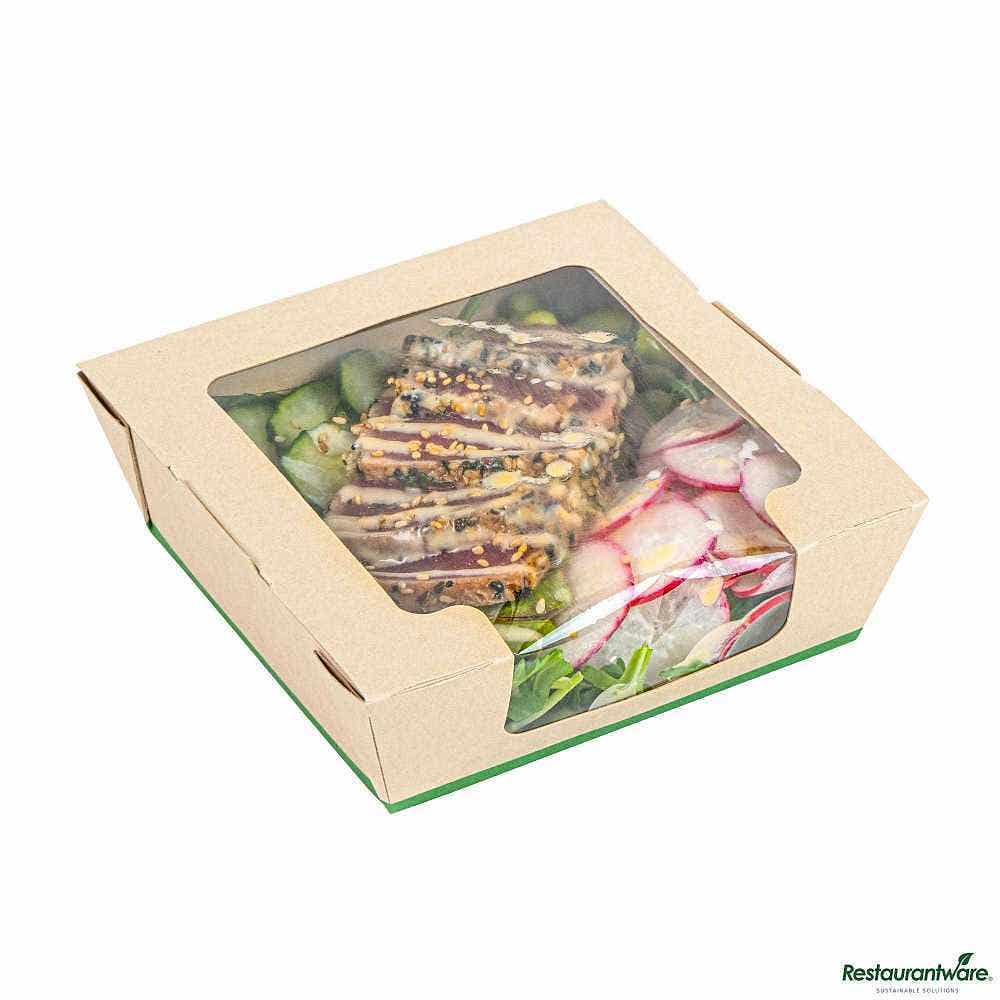 Wholesale Restaurantware Sustain 26 Oz Bamboo Paper Medium Bio Salad Box 50 ct- Bulk