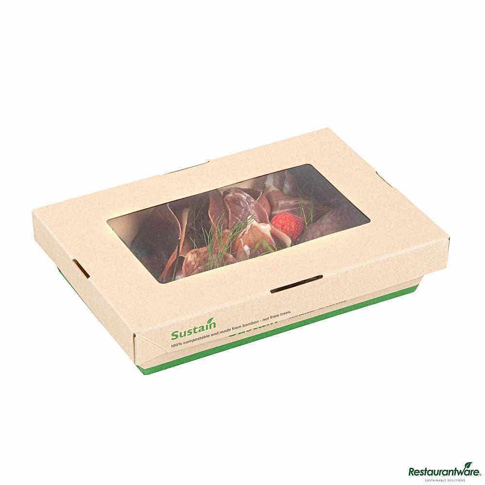 Wholesale Restaurantware Sustain 28 Oz Bamboo Paper Small Take Out Container 50 ct- Bulk
