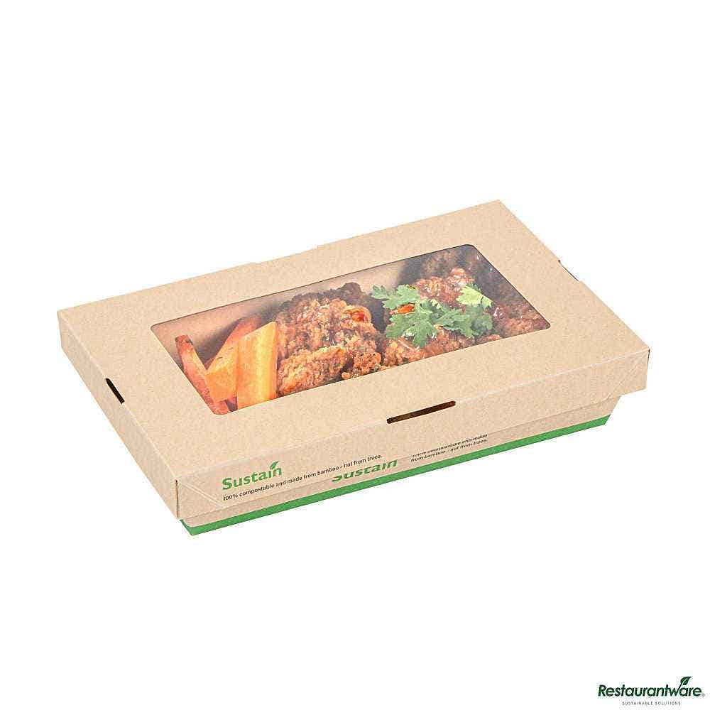 Wholesale Restaurantware Sustain 34 Oz Bamboo Paper Large Take Out Container 50 ct- Bulk