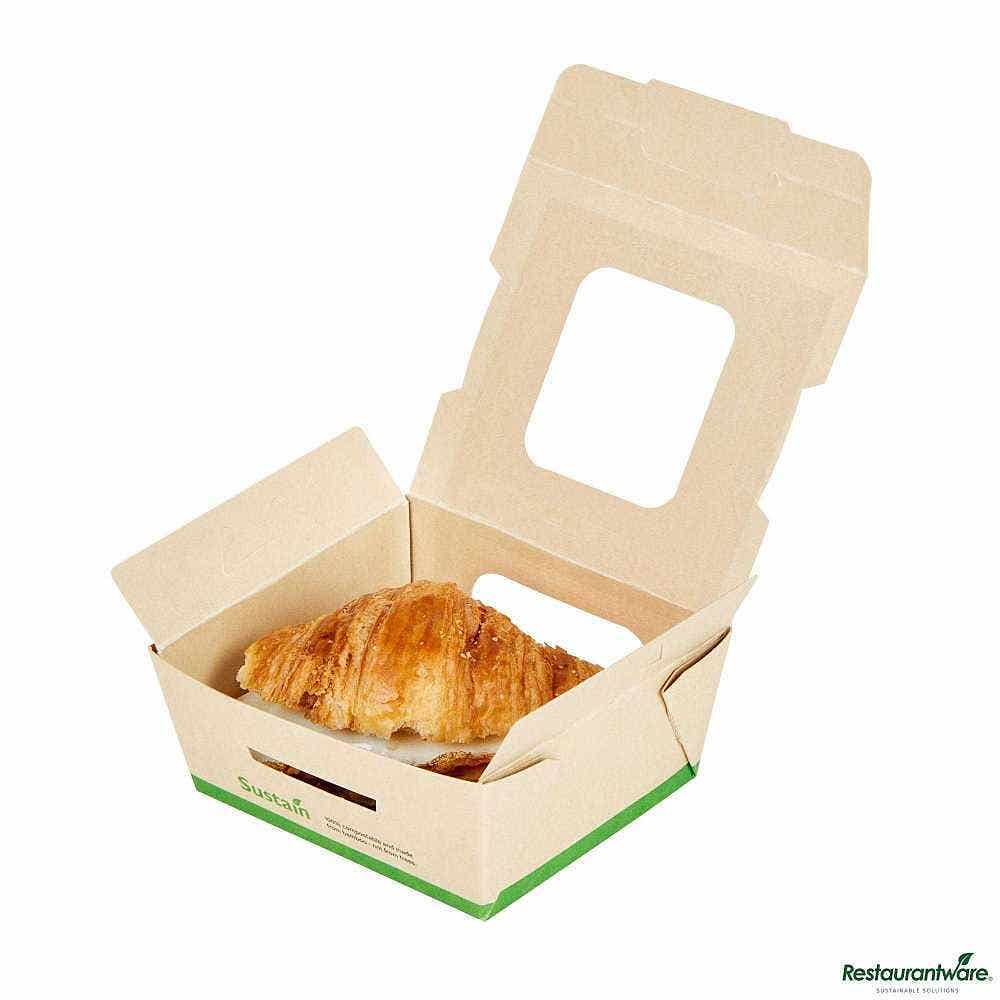 Wholesale Restaurantware Sustain 12 Oz Bamboo Paper Mini Bio Take Out Container 50 ct- Bulk