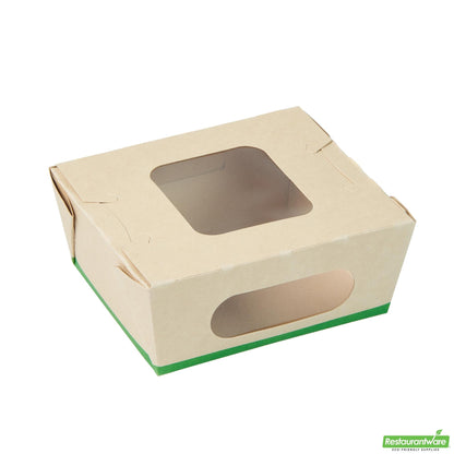 Wholesale Restaurantware 12 Oz Bamboo Paper Mini Bio Lunch Box- Bulk