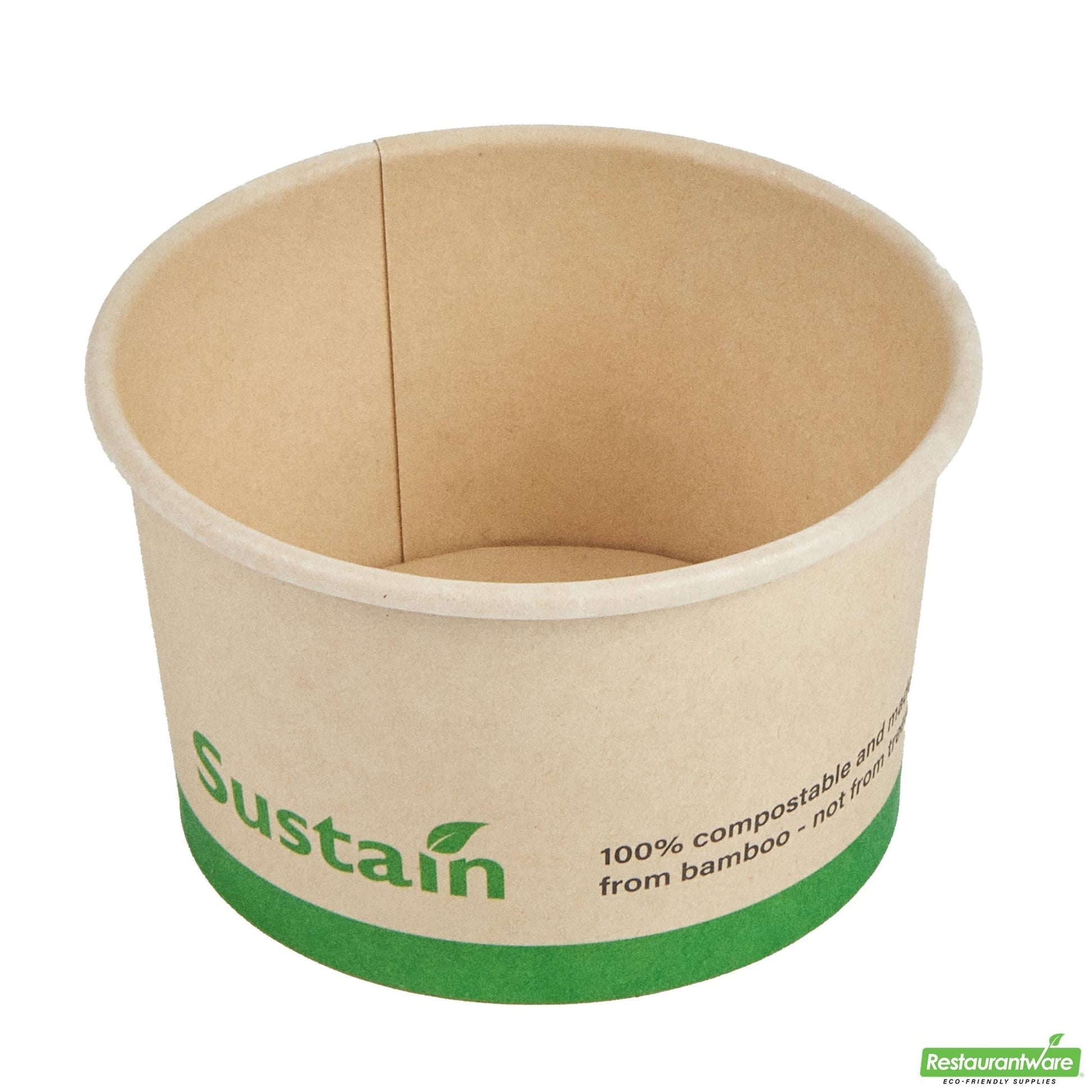 Wholesale Restaurantware 3 Oz Round Bamboo Paper To Go Cup - with PLA Lining, Compostable- Bulk