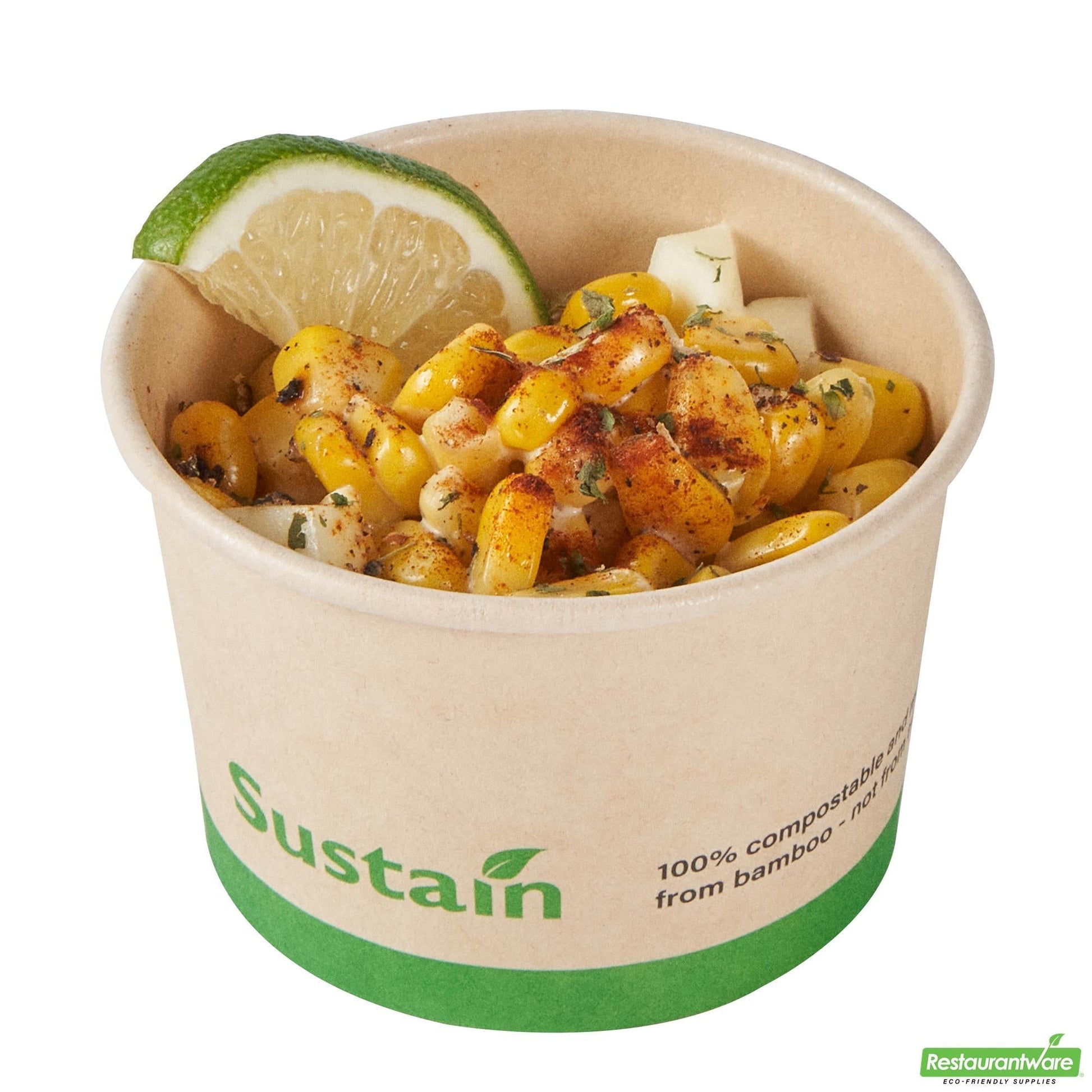 Wholesale Restaurantware 4 Oz Round Bamboo Paper to Go Cup - with Pla Lining, Compostable- Bulk