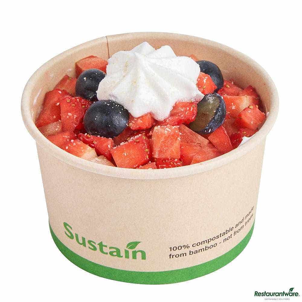 Wholesale Restaurantware Sustain 5 Oz Round Bamboo Paper To Go Cup 50 ct- Bulk