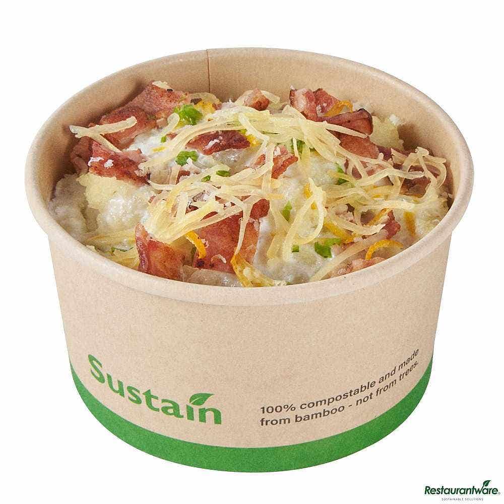 Wholesale Restaurantware Sustain 8 Oz Round Bamboo Paper To Go Cup 50 ct- Bulk