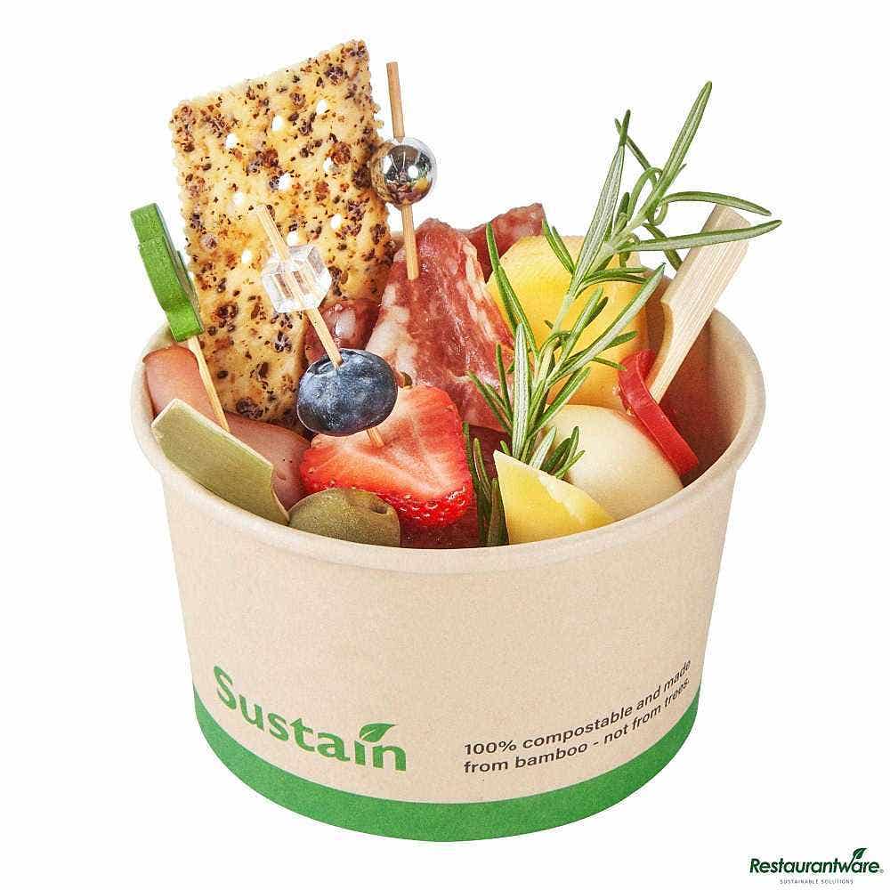 Wholesale Restaurantware Sustain 12 Oz Round Bamboo Paper To Go Cup 50 ct- Bulk