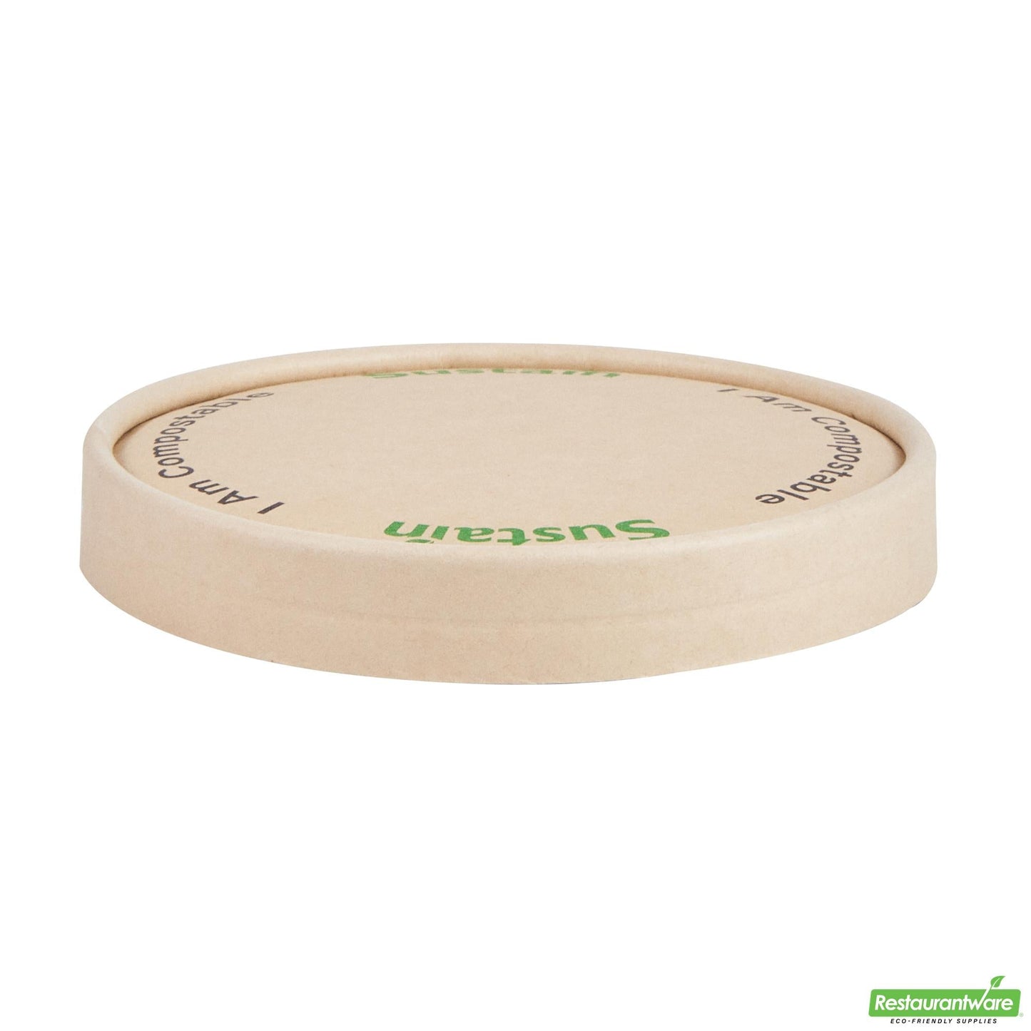 Wholesale Restaurantware Round Bamboo Paper to Go Cup Lid - with Pla Lining, Fits 12 Oz- Bulk