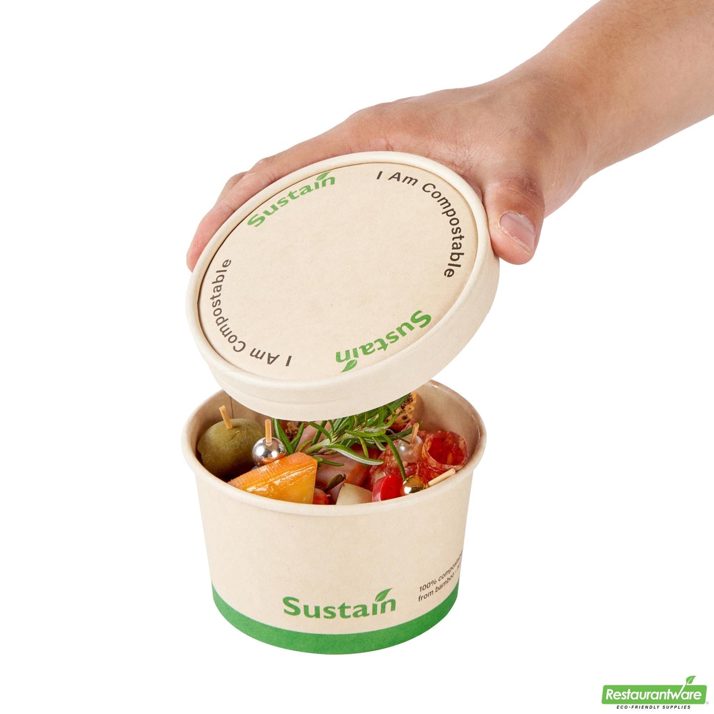 Wholesale Restaurantware Round Bamboo Paper to Go Cup Lid - with Pla Lining, Fits 12 Oz- Bulk