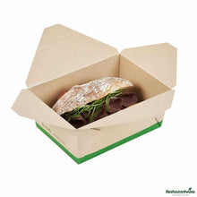 Wholesale Restaurantware Sustain 98 Oz Rectangle Bamboo Paper #4 Bio Box Take Out Container 50 ct- Bulk