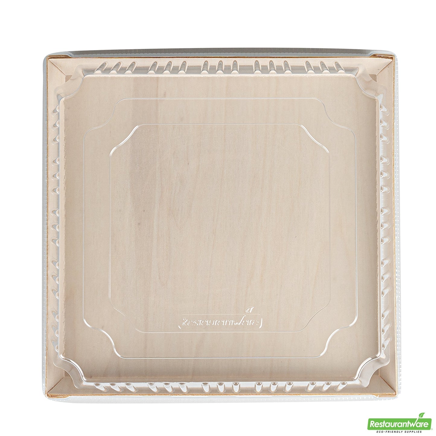 Wholesale Restaurantware Taipei Square Clear Plastic Lid - Fits 9 1/2 Poplar Plate- Bulk