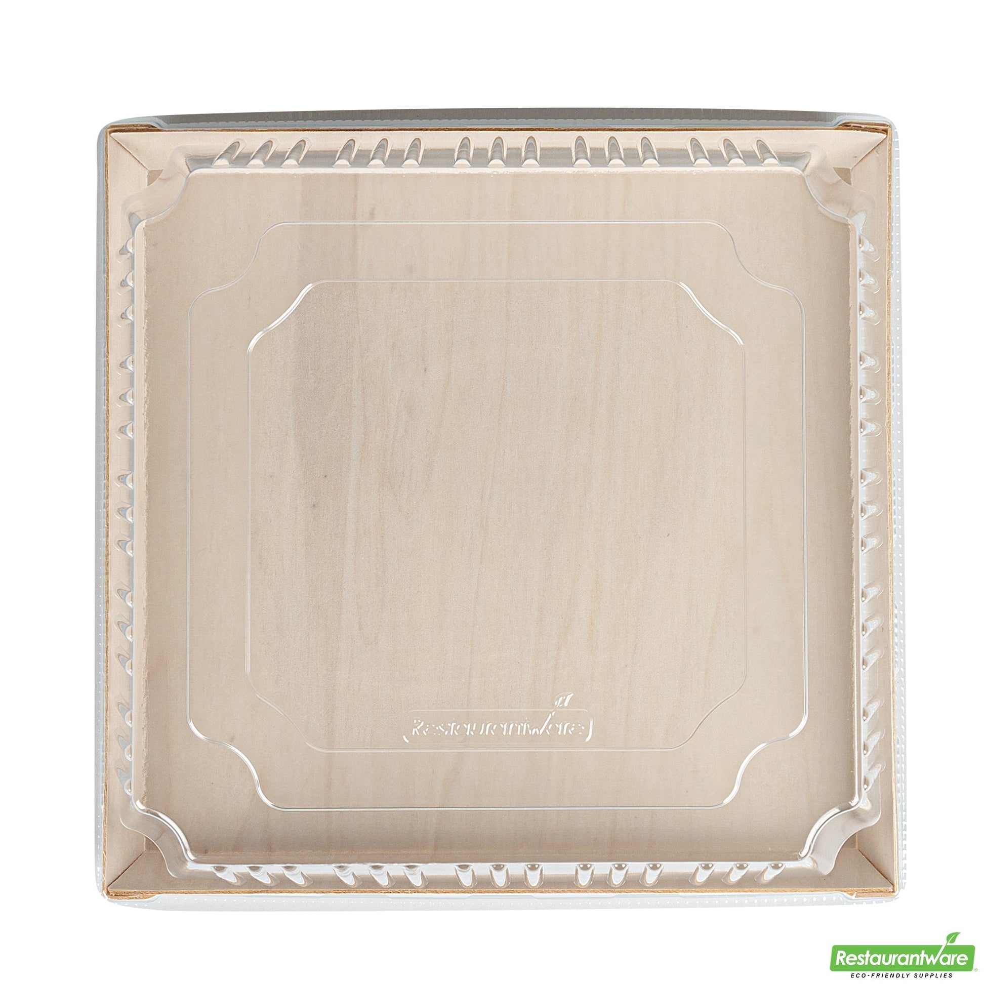 Wholesale Restaurantware Taipei Square Clear Plastic Lid - Fits 9 1/2 Poplar Plate- Bulk