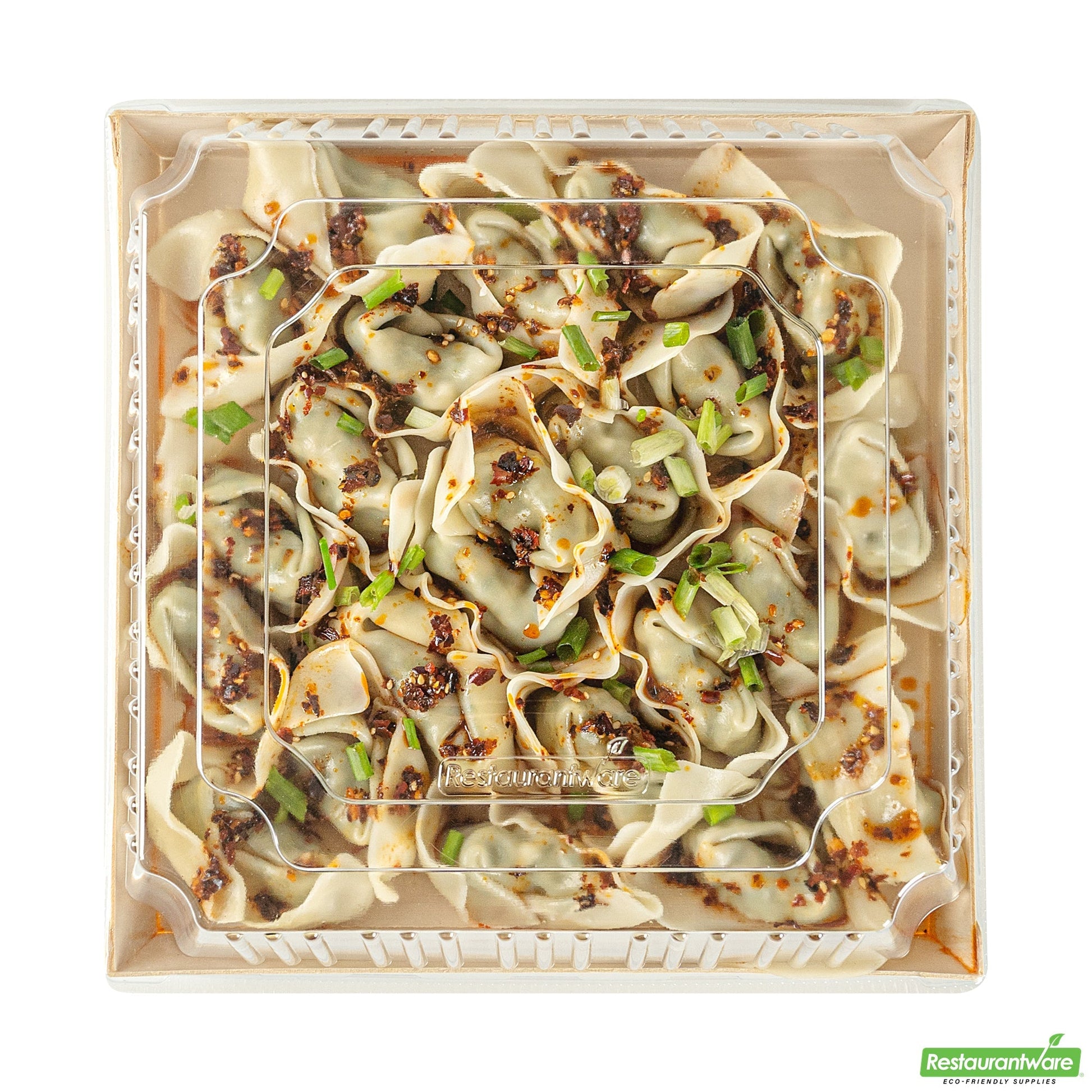 Wholesale Restaurantware Taipei Square Clear Plastic Lid - Fits 9 1/2 Poplar Plate- Bulk
