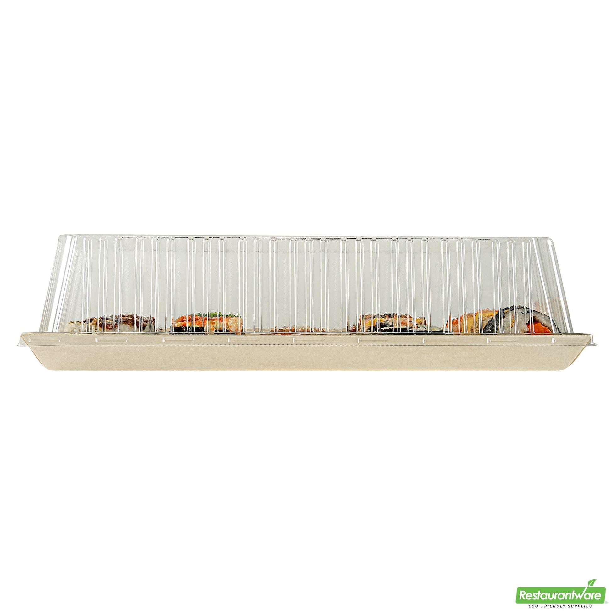 Wholesale Restaurantware Taipei Rectangle Clear Plastic Lid - Fits 15 1/4 x 10 3/4 Poplar Plate- Bulk