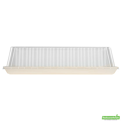 Wholesale Restaurantware Taipei Rectangle Clear Plastic Lid - Fits 15 1/4 x 10 3/4 Poplar Plate- Bulk