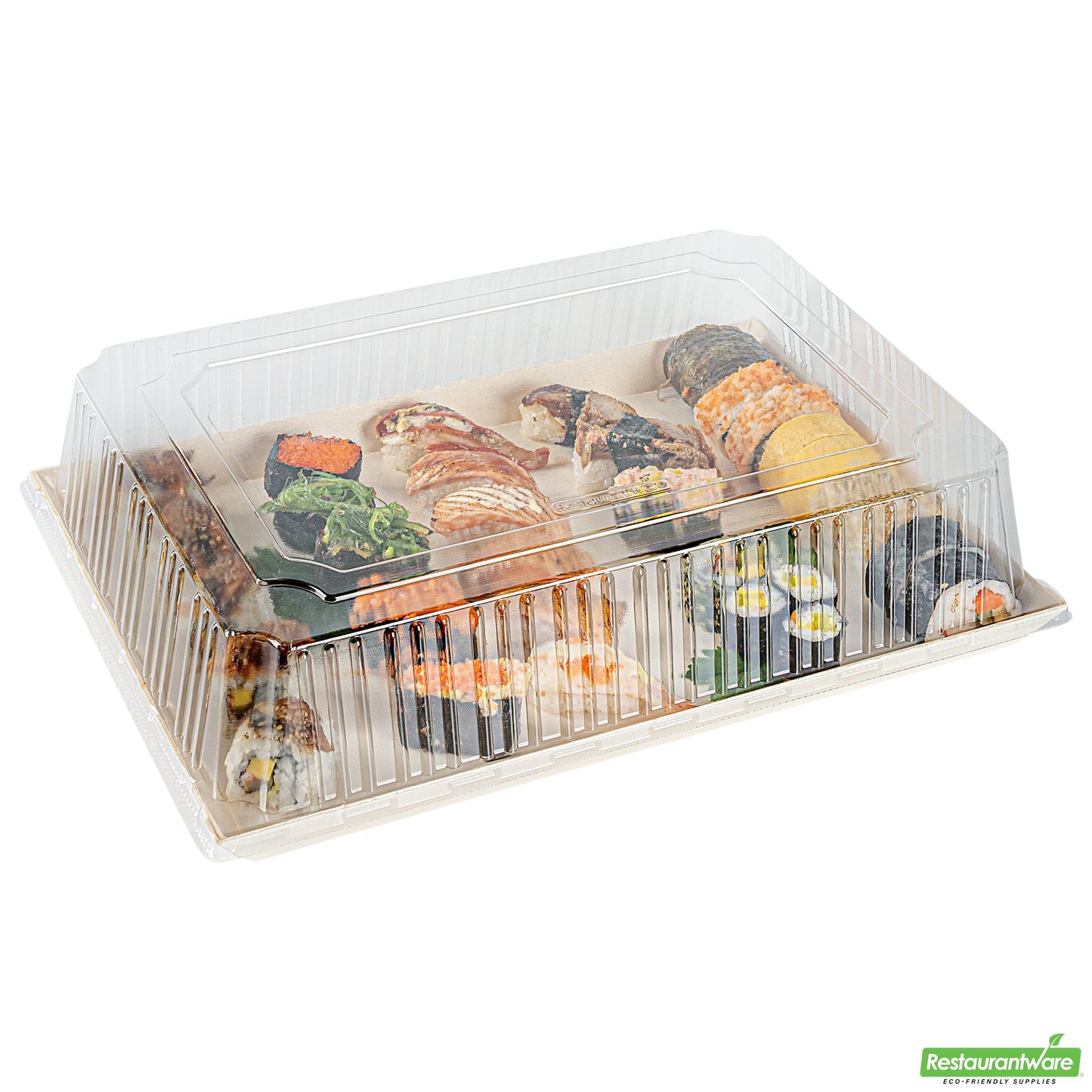 Wholesale Restaurantware Taipei Rectangle Clear Plastic Lid - Fits 15 1/4 x 10 3/4 Poplar Plate- Bulk