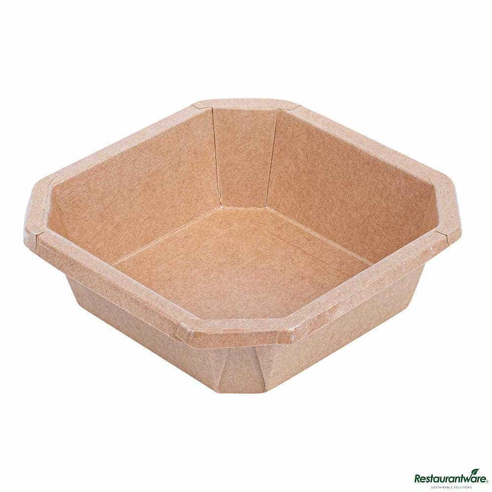 Wholesale Restaurantware Sustain 22 Oz Octagonal Kraft Paper Take Out Container 25 ct- Bulk