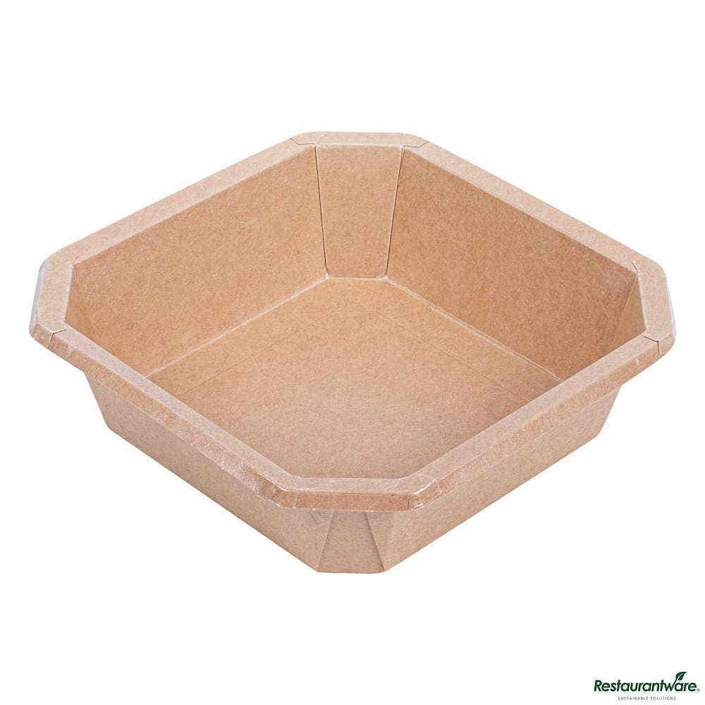 Wholesale Restaurantware Sustain 34 Oz Octagonal Kraft Paper Take Out Container 25 ct- Bulk