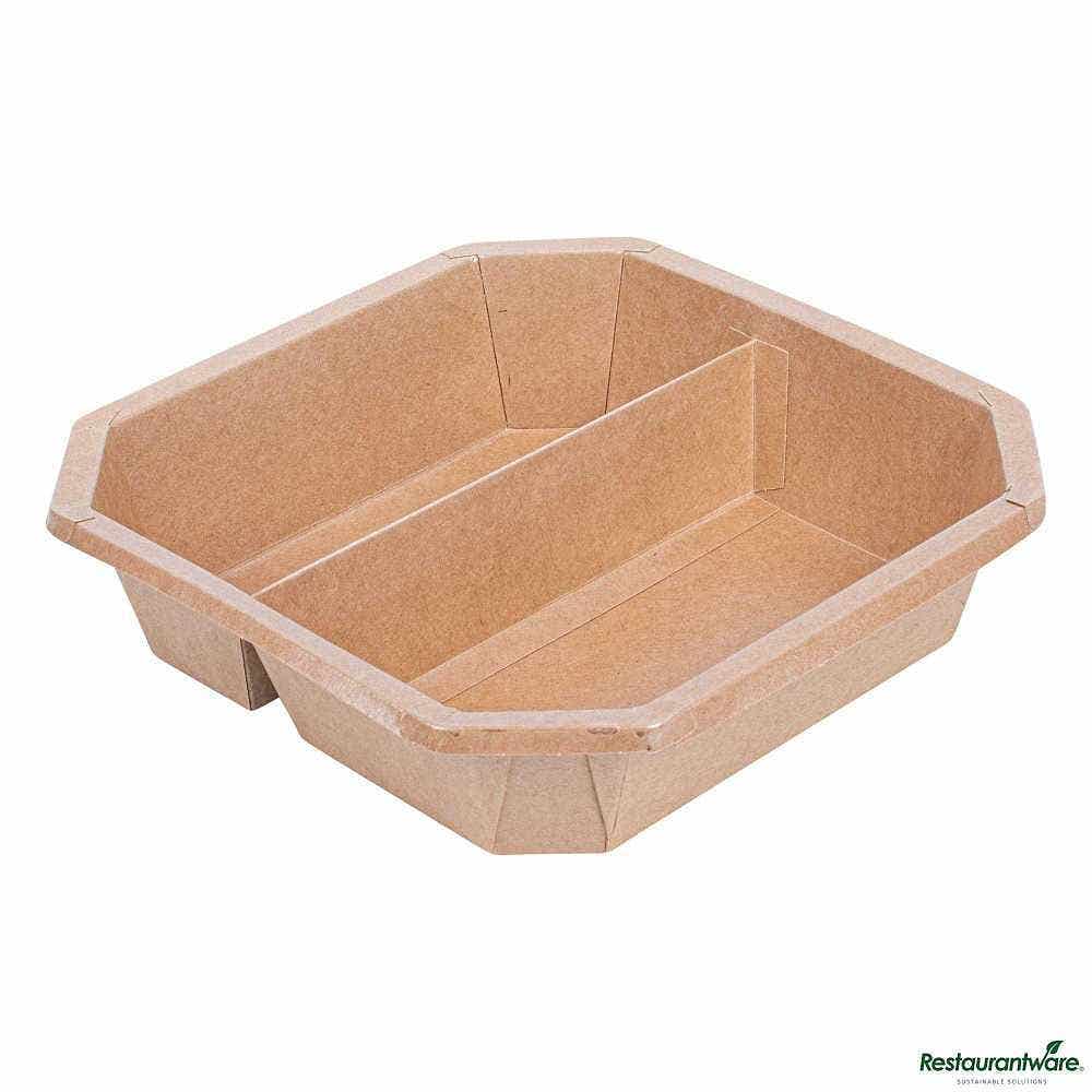 Wholesale Restaurantware Sustain 41 Oz Octagonal Kraft Paper Take Out Container 25 ct- Bulk