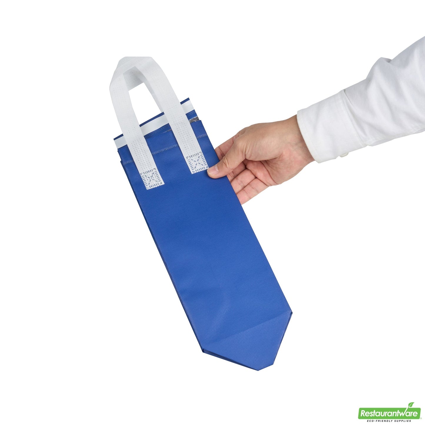 Wholesale Restaurantware Bag Tek Blue Insulated Take Out Bag - Tamper-Evident - 4 3/4 X 4 X 11 - 25 Count Box- Bulk