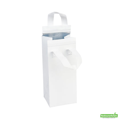 Wholesale Restaurantware Bag Tek White Insulated Take Out Bag - Tamper-Evident - 4 3/4 X 4 X 11 - 25 Count Box- Bulk